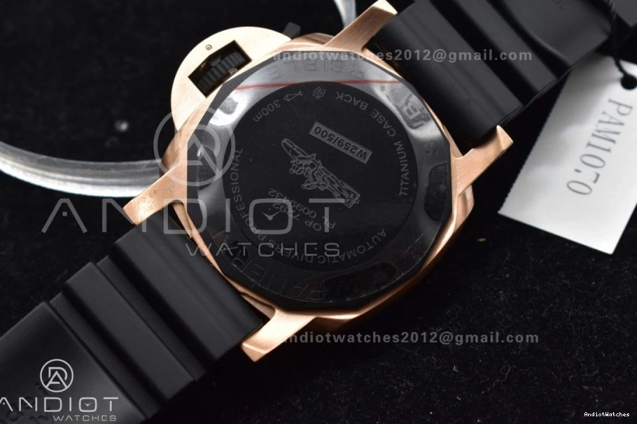 Edition W Black Black Best PAM1070 434 on Rubber 1:1 P Dial Tailored Strap SBF 0514